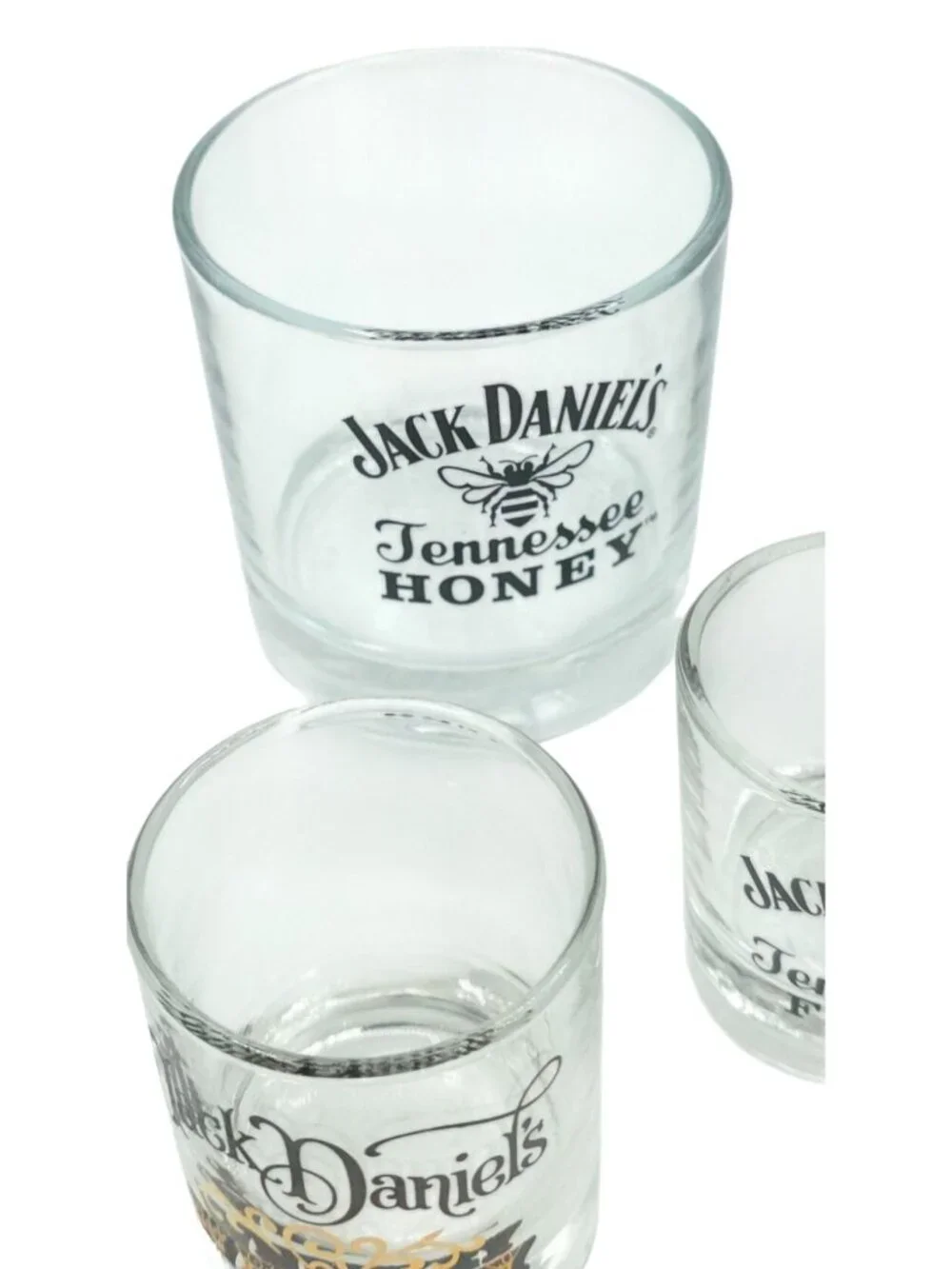 Jack Daniels Glass Set Of 6 With 4 Shot Glasses & 2 Whiskey Glasses